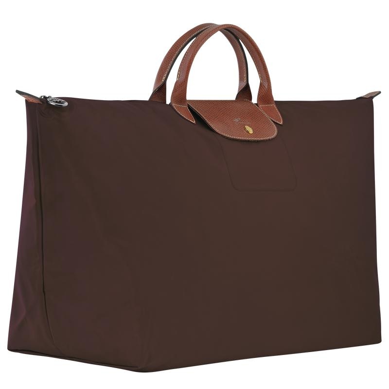 Sac de Voyage Longchamp Le Pliage Original M Femme Marron | 4816-FHYNA