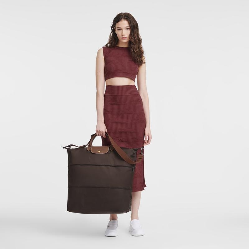 Sac de Voyage Longchamp Le Pliage Original expandable Femme Marron | 0928-PQJYW