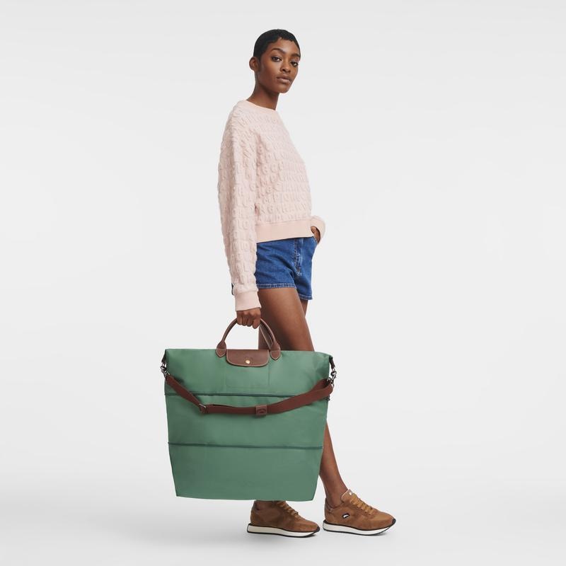 Sac de Voyage Longchamp Le Pliage Original expandable Femme Vert | 1697-HEDVZ