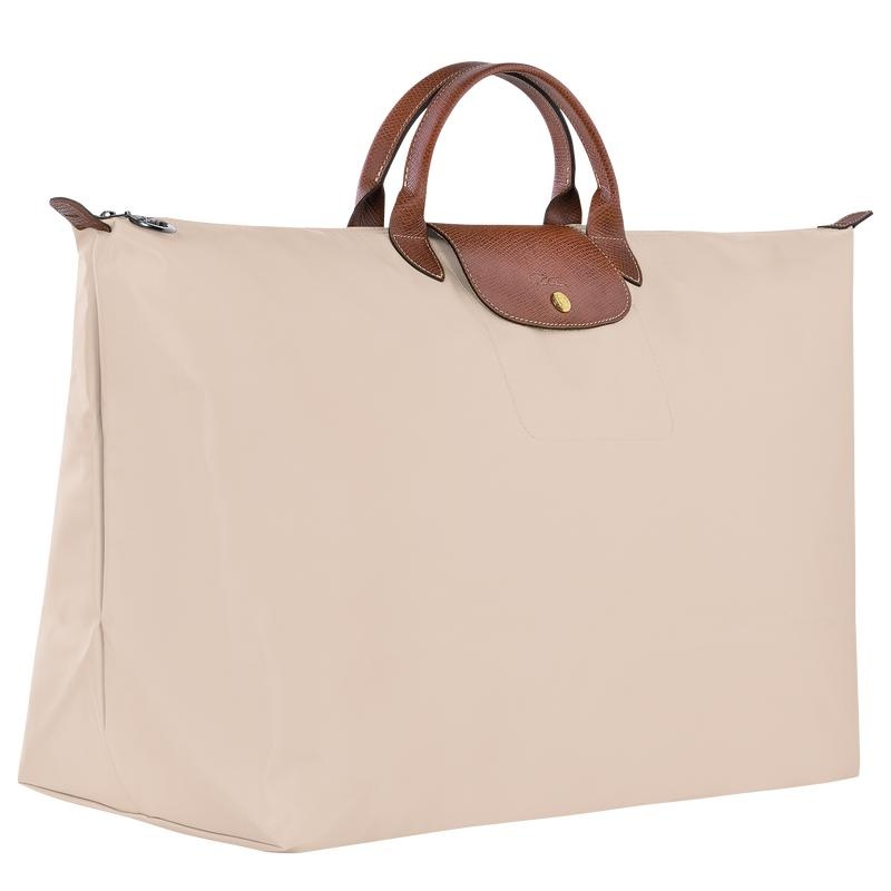 Sac de Voyage Longchamp Le Pliage Original M Homme Blanche | 8746-DCIFL