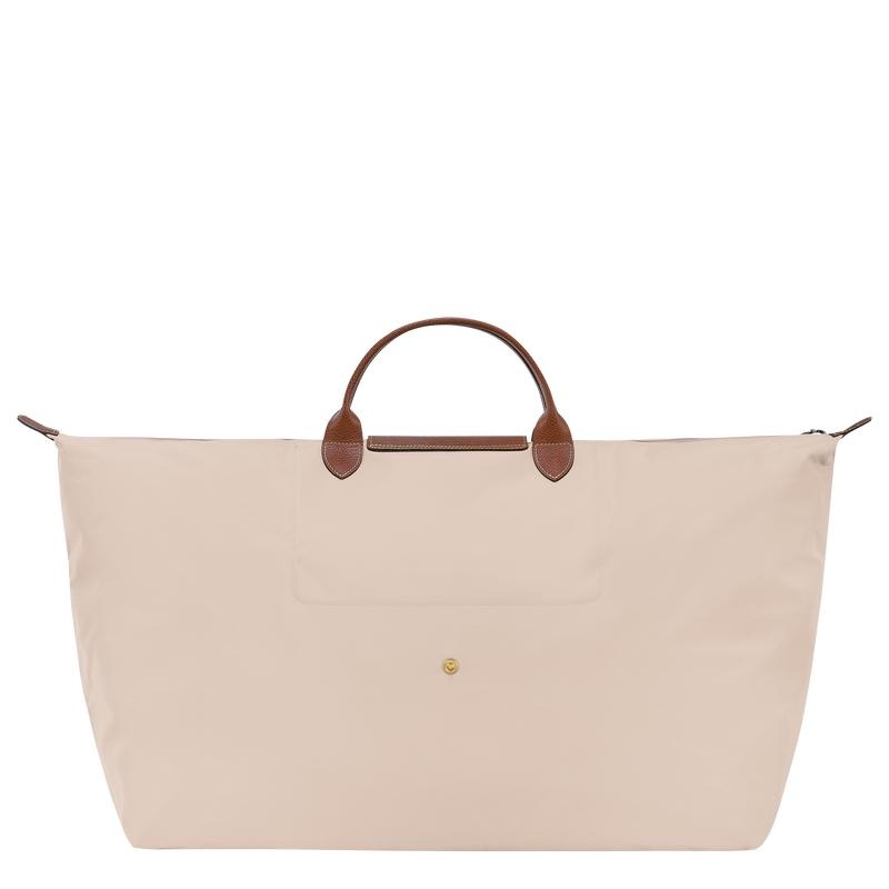 Sac de Voyage Longchamp Le Pliage Original M Homme Blanche | 8746-DCIFL