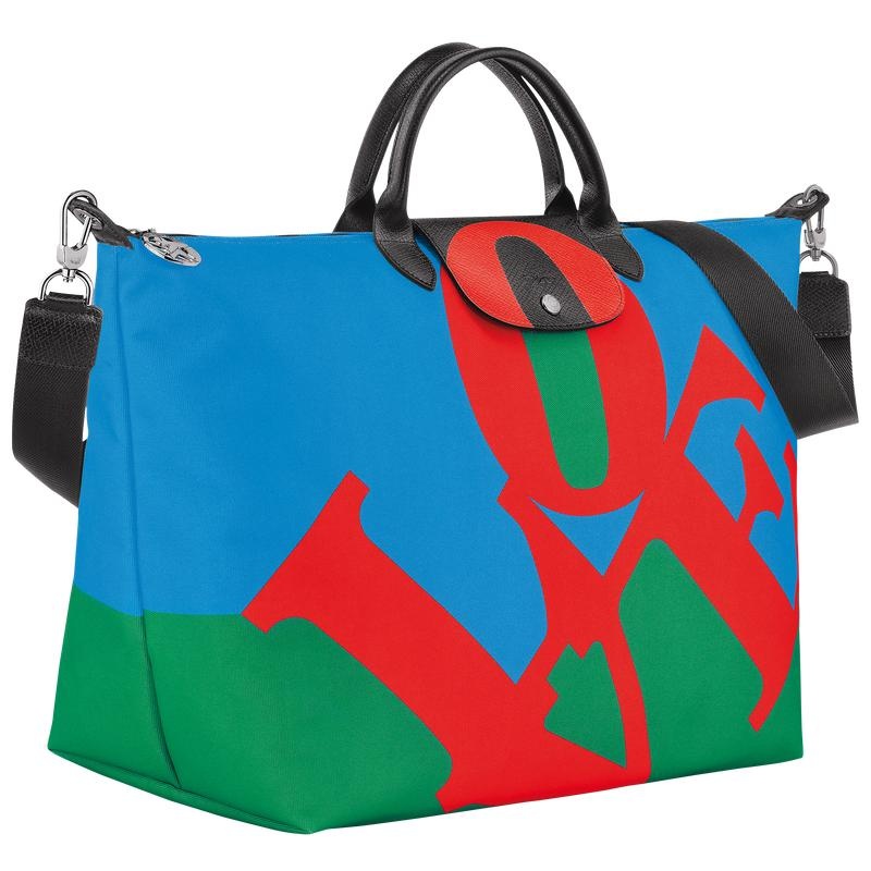 Sac de Voyage Longchamp x Robert Indiana Femme Red/Navy | 5892-TKGDN