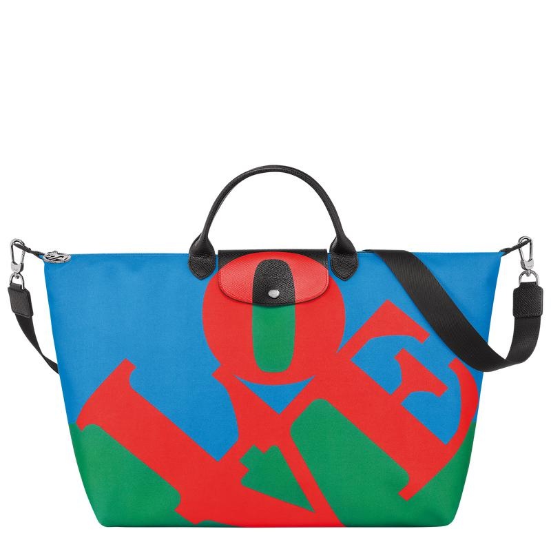 Sac de Voyage Longchamp x Robert Indiana Femme Red/Navy | 5892-TKGDN