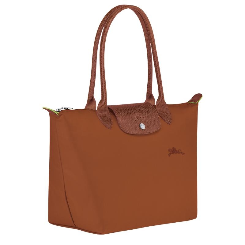 Sacs Fourre Tout Longchamp Le Pliage Green M Femme Marron | 0815-KUTML