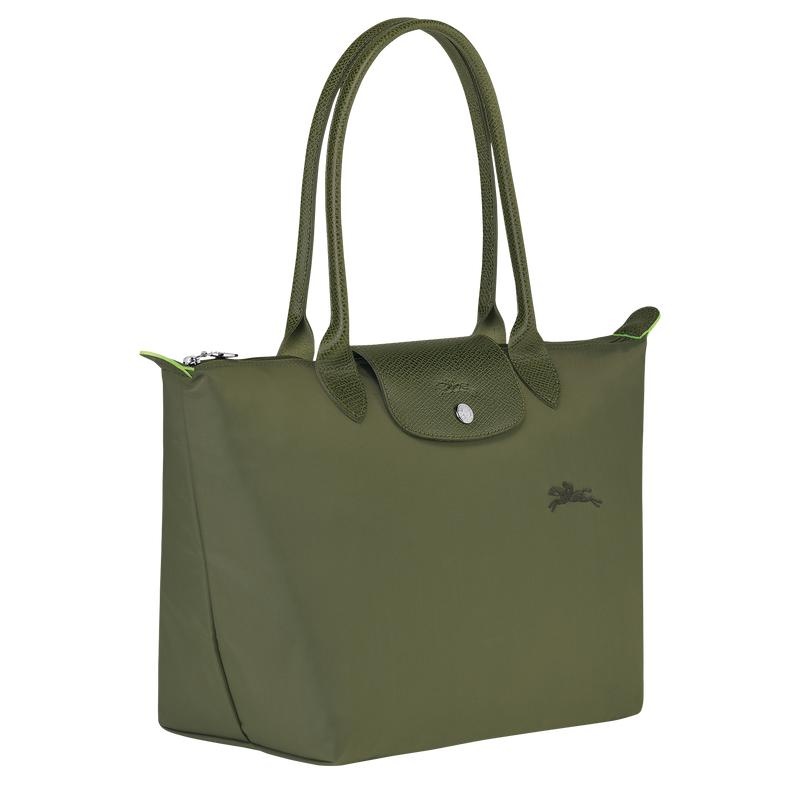 Sacs Fourre Tout Longchamp Le Pliage Green M Femme Vert | 1539-ASNTO