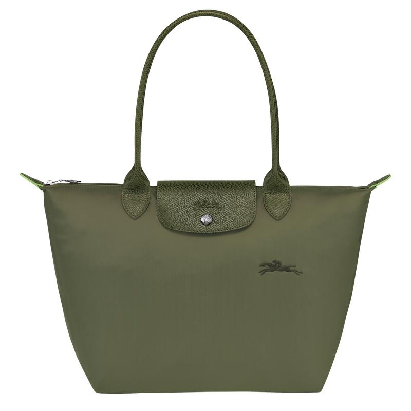 Sacs Fourre Tout Longchamp Le Pliage Green M Femme Vert | 1539-ASNTO