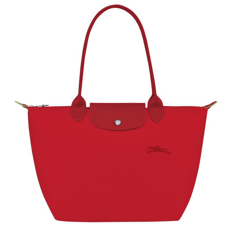 Sacs Fourre Tout Longchamp Le Pliage Green M Femme Rouge | 8654-ELMHC