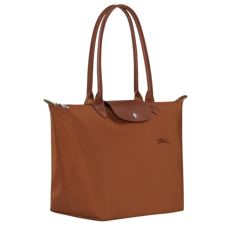 Sacs Fourre Tout Longchamp Le Pliage Green L Femme Marron | 4139-LJMUI