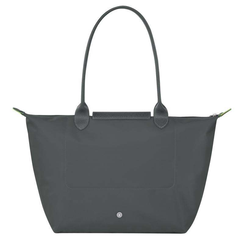 Sacs Fourre Tout Longchamp Le Pliage Green L Femme Grise | 0256-JDBLZ