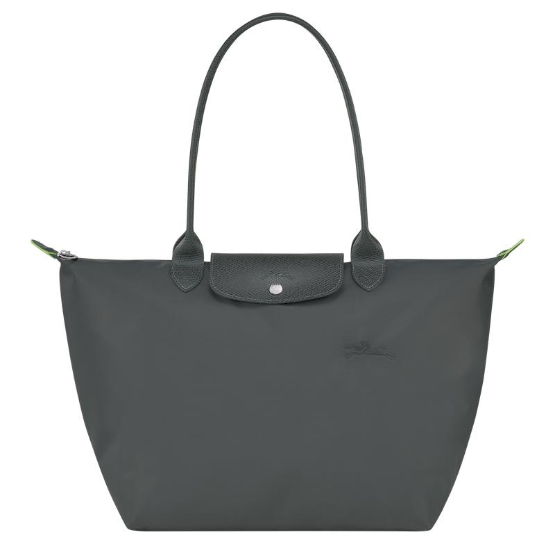 Sacs Fourre Tout Longchamp Le Pliage Green L Femme Grise | 0256-JDBLZ