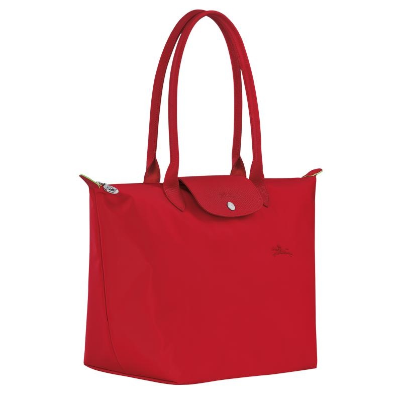 Sacs Fourre Tout Longchamp Le Pliage Green L Femme Rouge | 5694-OXKIY