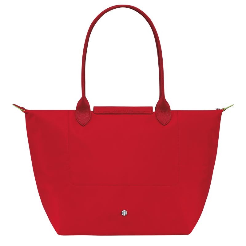 Sacs Fourre Tout Longchamp Le Pliage Green L Femme Rouge | 5694-OXKIY