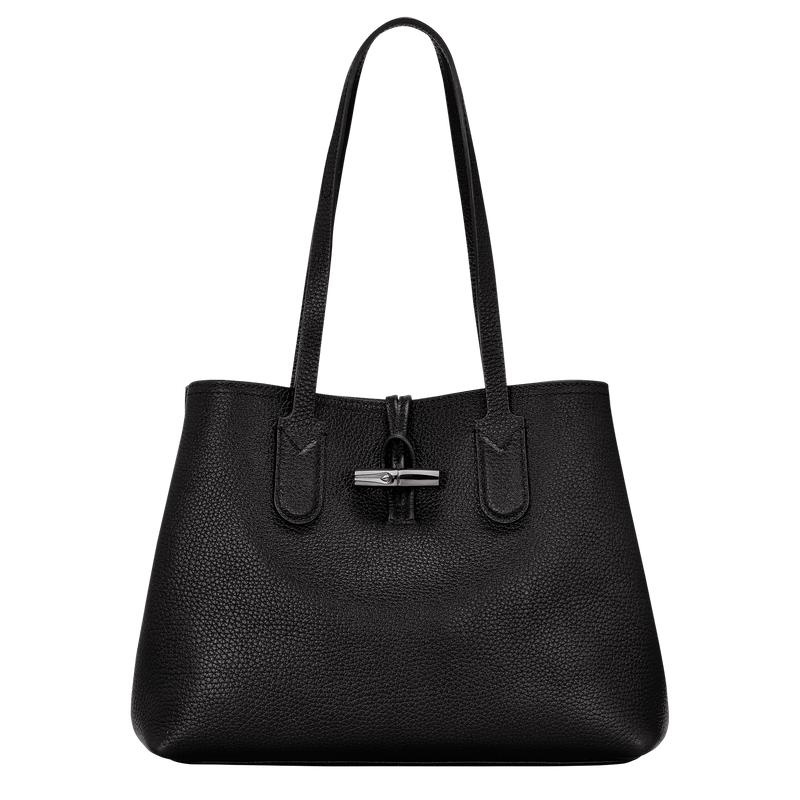 Sacs Fourre Tout Longchamp Roseau Essential M Femme Noir | 5971-AEFDH