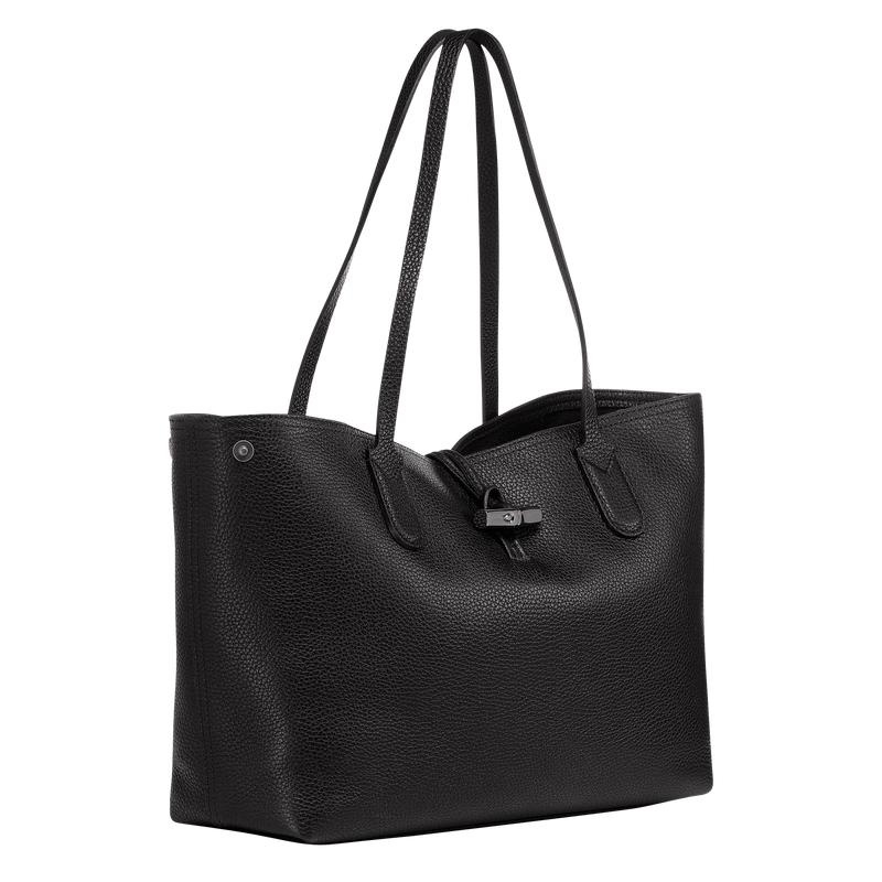 Sacs Fourre Tout Longchamp Roseau Essential L Femme Noir | 4106-VCQHL