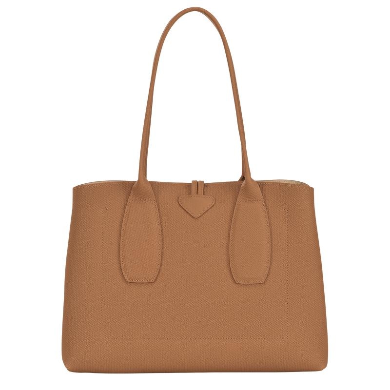 Sacs Fourre Tout Longchamp Roseau L Femme Marron | 2764-OLZCF