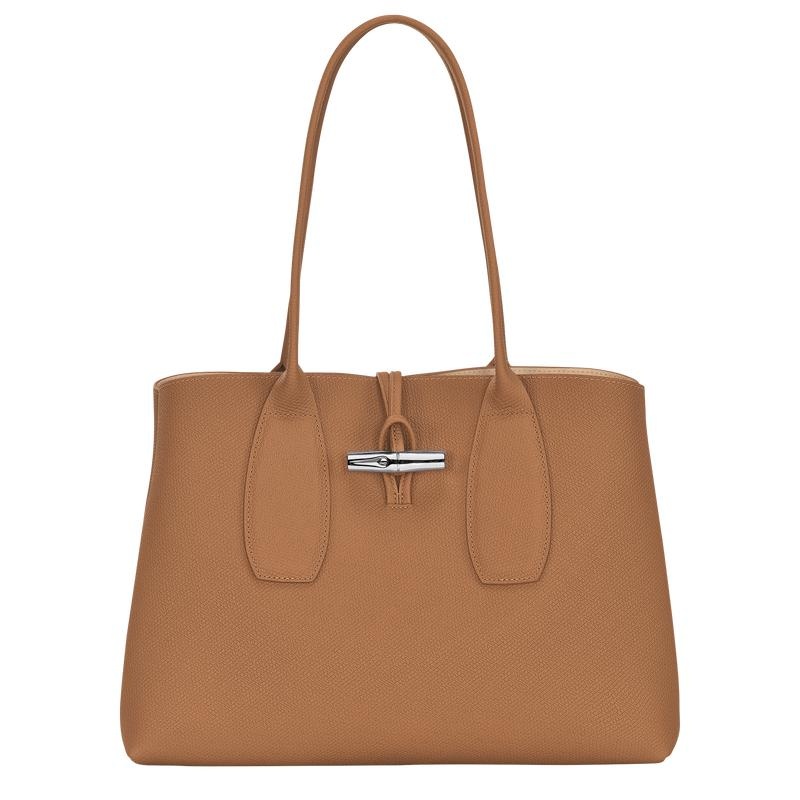 Sacs Fourre Tout Longchamp Roseau L Femme Marron | 2764-OLZCF