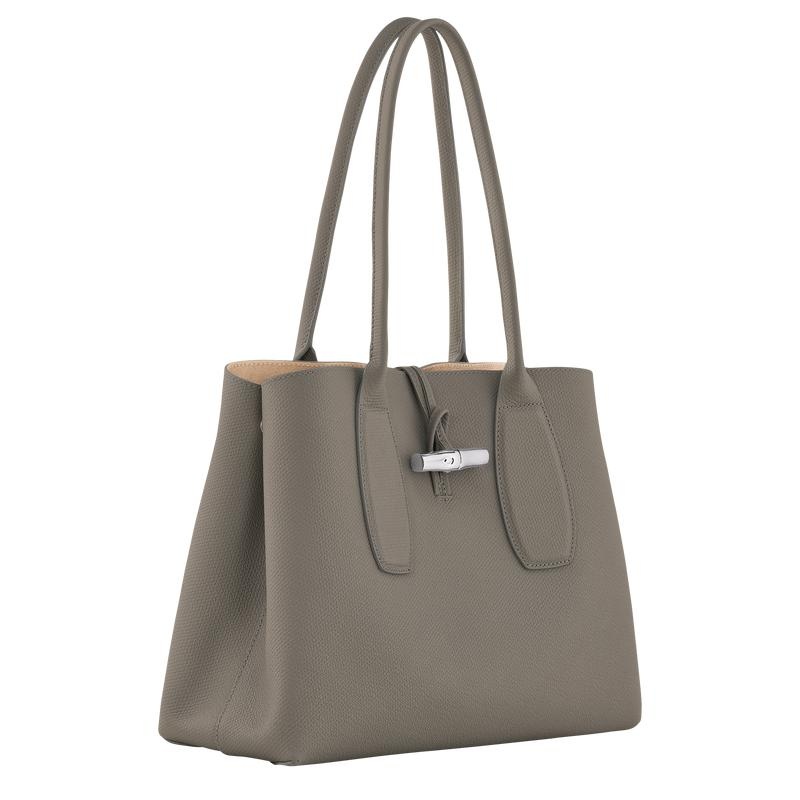 Sacs Fourre Tout Longchamp Roseau L Femme Grise | 2143-TCOZK