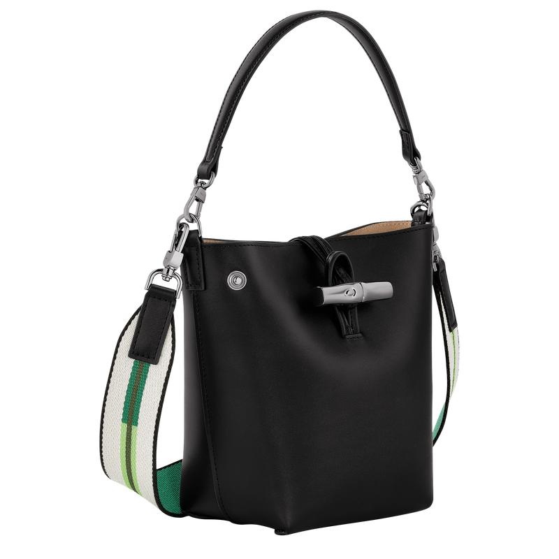 Sacs Seau Longchamp Roseau XS Femme Noir | 6807-PVNRJ