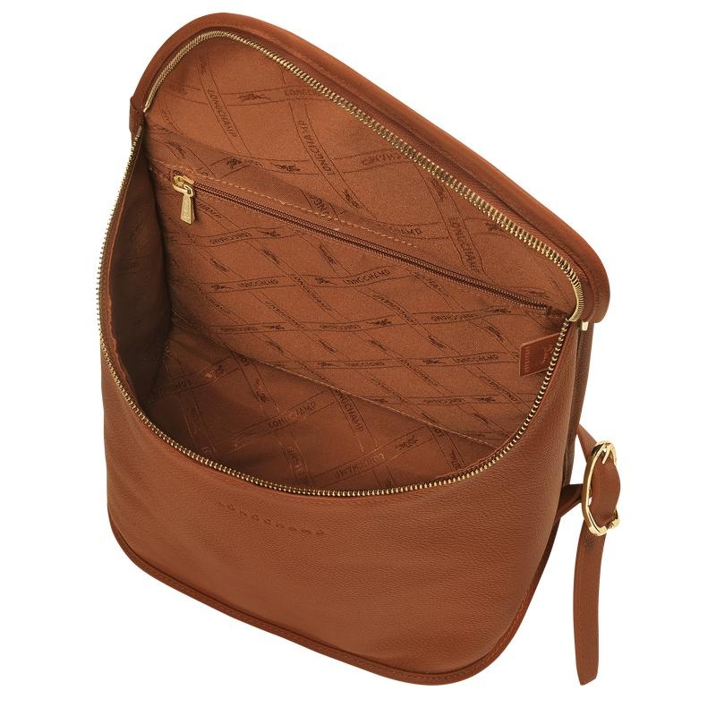 Sacs à Dos Longchamp Le Foulonné Femme Marron | 7281-SVPBL