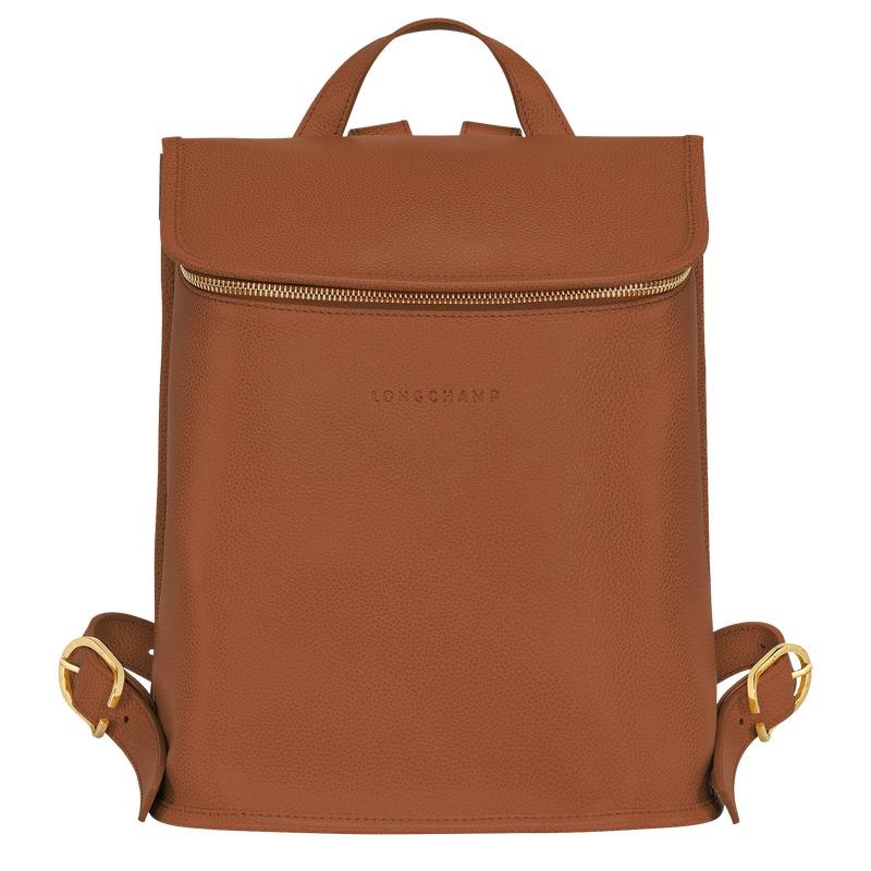 Sacs à Dos Longchamp Le Foulonné Femme Marron | 7281-SVPBL