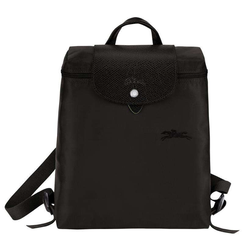 Sacs à Dos Longchamp Le Pliage Green M Femme Noir | 1798-PWJZL