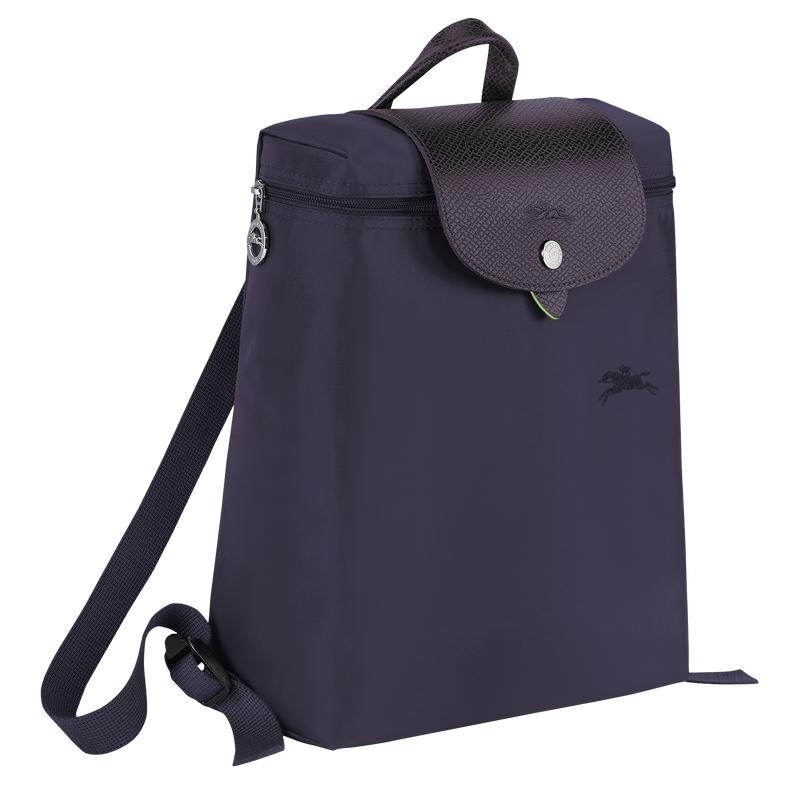 Sacs à Dos Longchamp Le Pliage Green M Homme Violette | 9104-ANRVW