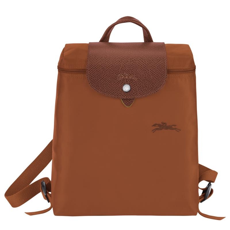 Sacs à Dos Longchamp Le Pliage Green M Homme Marron | 6549-BEAJC