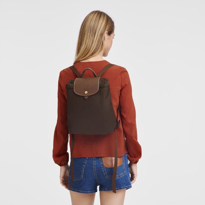 Sacs à Dos Longchamp Le Pliage Original M Femme Marron | 0687-DTGYX