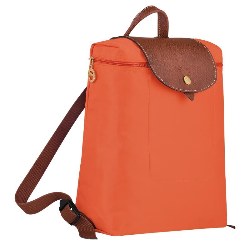 Sacs à Dos Longchamp Le Pliage Original M Femme Orange | 9317-VJNTK