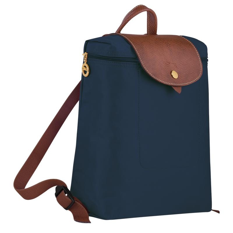 Sacs à Dos Longchamp Le Pliage Original M Femme Bleu Marine | 3128-ATCSU